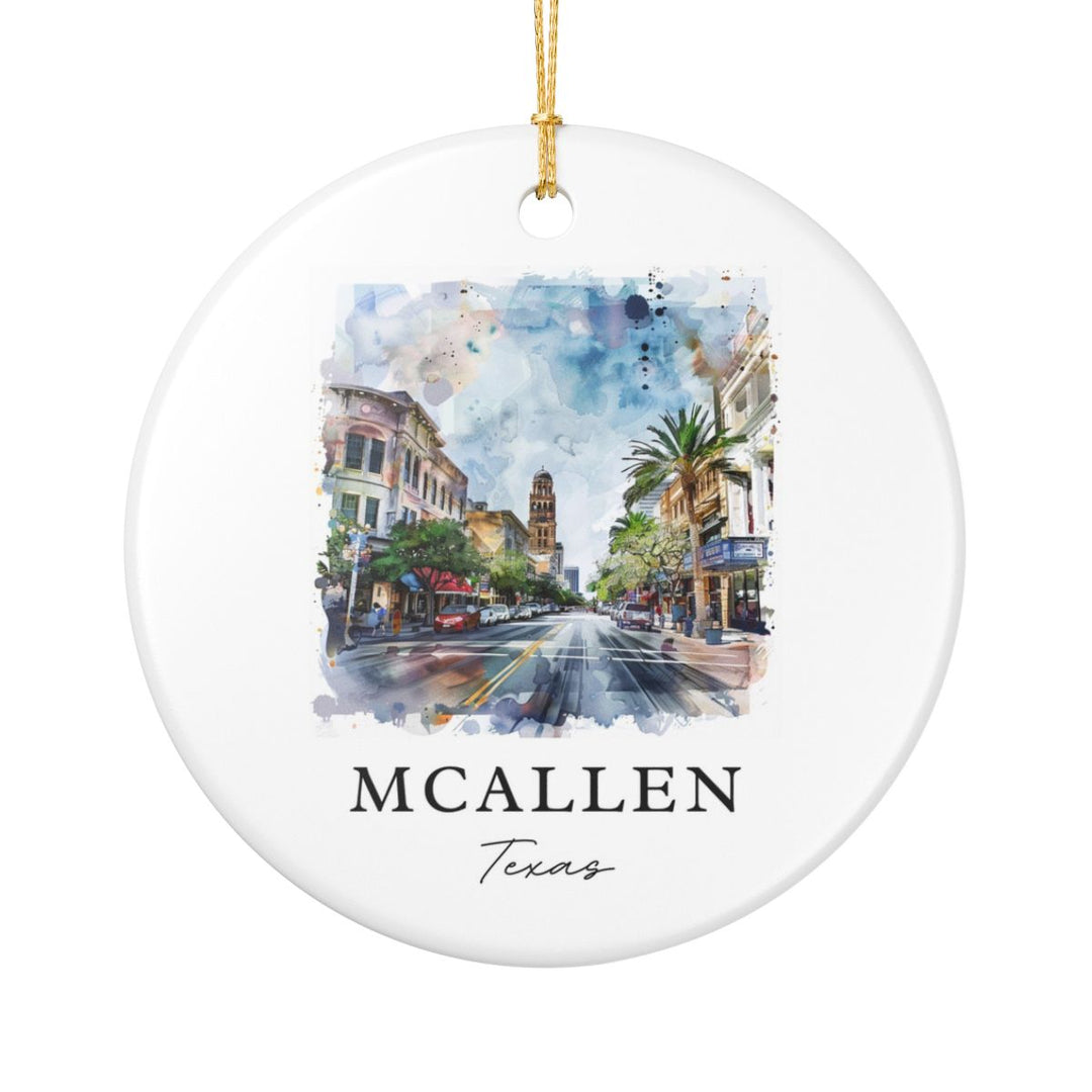 Mcallen Texas Ornament: Unique Mcallen Texas Souvenir, Mcallen Texas Xmas Decor, and Authentic Mcallen Texas Gift
