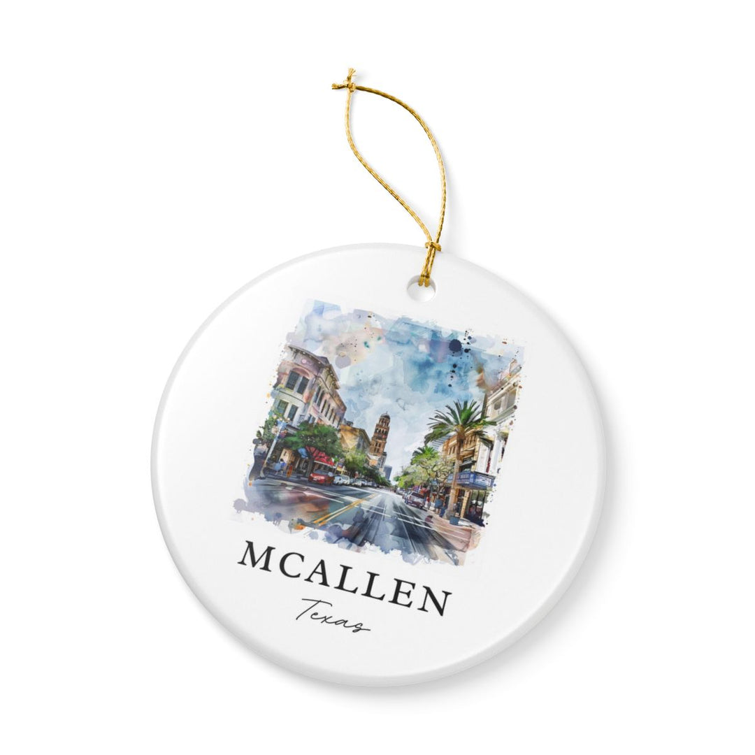 Mcallen Texas Ornament: Unique Mcallen Texas Souvenir, Mcallen Texas Xmas Decor, and Authentic Mcallen Texas Gift
