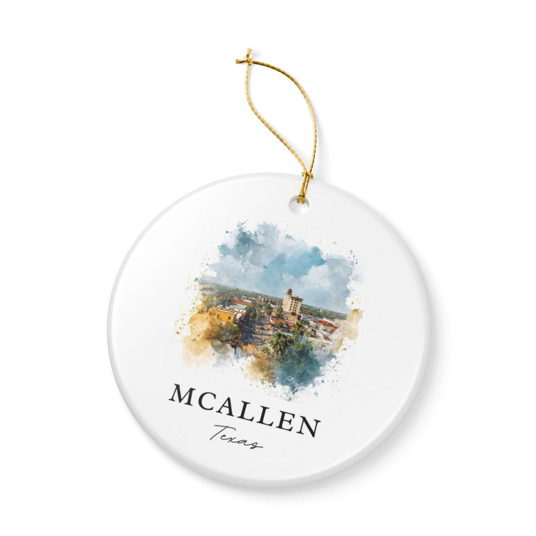 Mcallen Texas Ornament: Unique Mcallen Souvenir, Mcallen Texas Xmas Decor, and Authentic Mcallen Gift