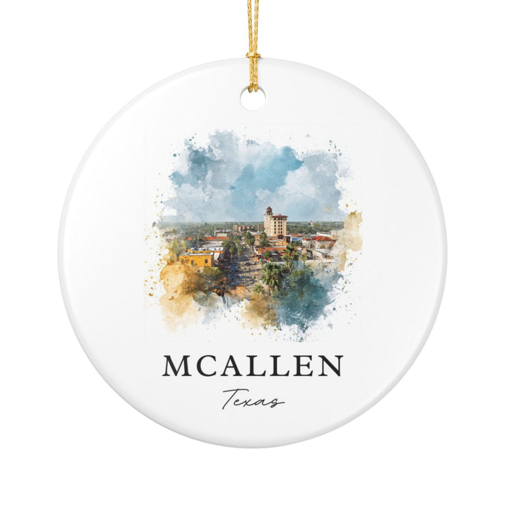 Mcallen Texas Ornament: Unique Mcallen Souvenir, Mcallen Texas Xmas Decor, and Authentic Mcallen Gift