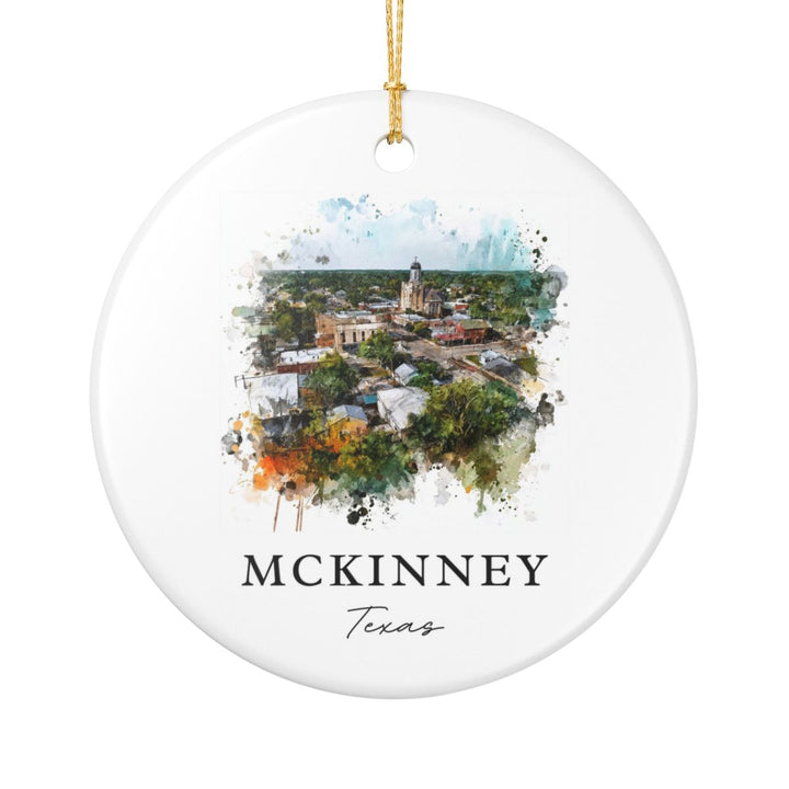 Mckinney Texas Ornament: Unique Mckinney Souvenir, Mckinney Texas Xmas Decor, and Authentic Mckinney Gift