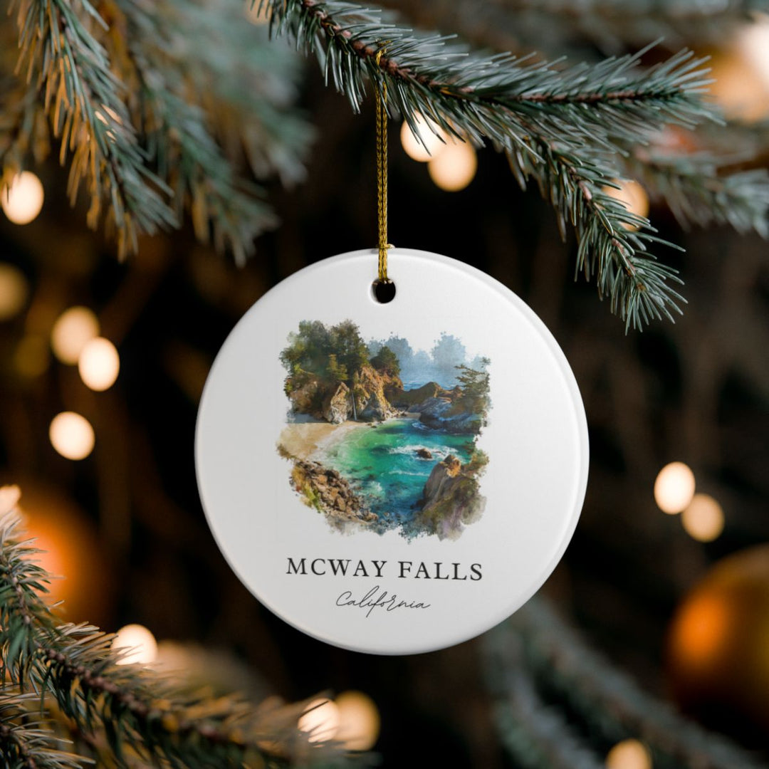 Mcway Falls California USA Ornament: Unique Mcway Falls Souvenir, Mcway Falls California Xmas Decor, and Authentic Mcway Falls Gift