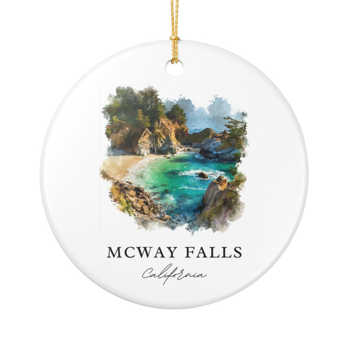 Mcway Falls California USA Ornament: Unique Mcway Falls Souvenir, Mcway Falls California Xmas Decor, and Authentic Mcway Falls Gift