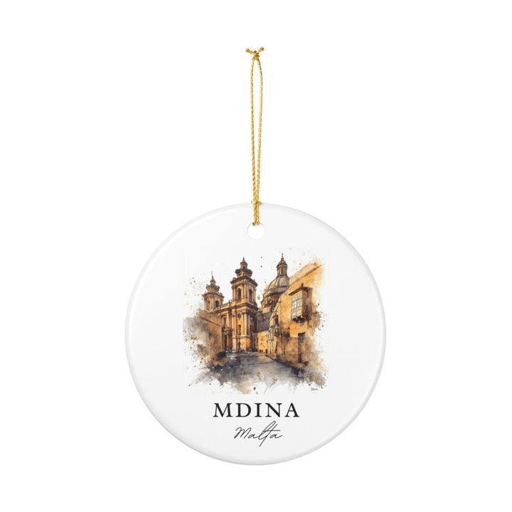 Mdina Malta Ornament: Unique Mdina Souvenir, Mdina Malta Xmas Decor, and Authentic Mdina Gift