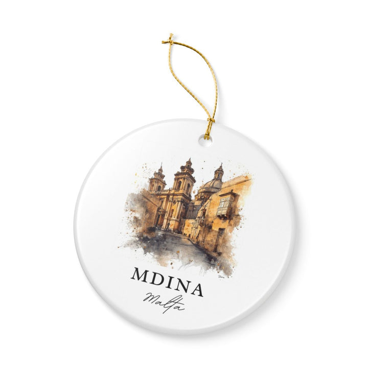 Mdina Malta Ornament: Unique Mdina Souvenir, Mdina Malta Xmas Decor, and Authentic Mdina Gift
