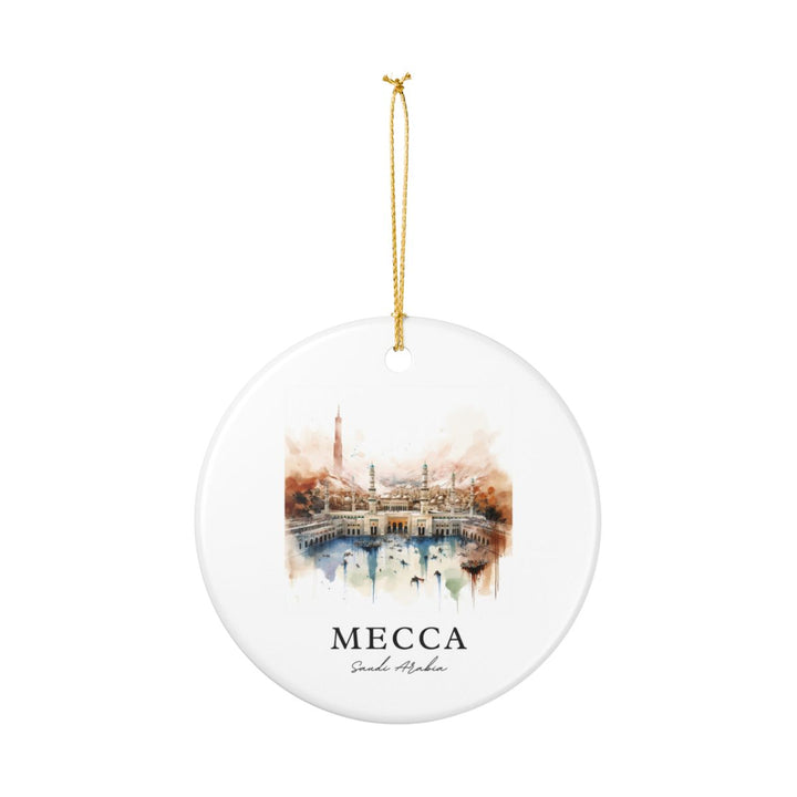 Mecca Saudi Arabia Ornament: Unique Mecca Souvenir, Mecca Saudi Arabia Xmas Decor, and Authentic Mecca Gift
