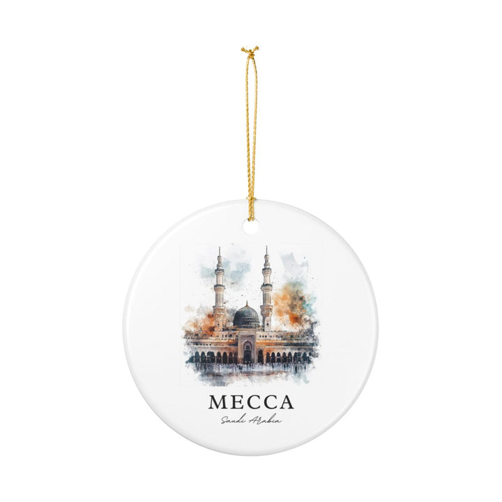 Mecca Saudi Arabia Ornament: Unique Mecca Souvenir, Mecca Saudi Arabia Xmas Decor, and Authentic Mecca Gift