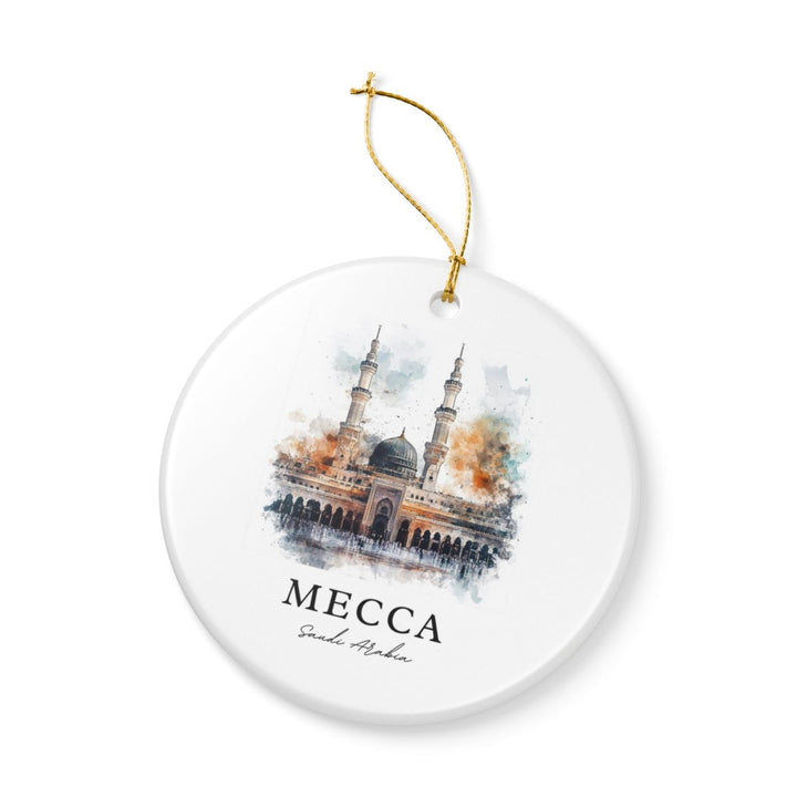 Mecca Saudi Arabia Ornament: Unique Mecca Souvenir, Mecca Saudi Arabia Xmas Decor, and Authentic Mecca Gift