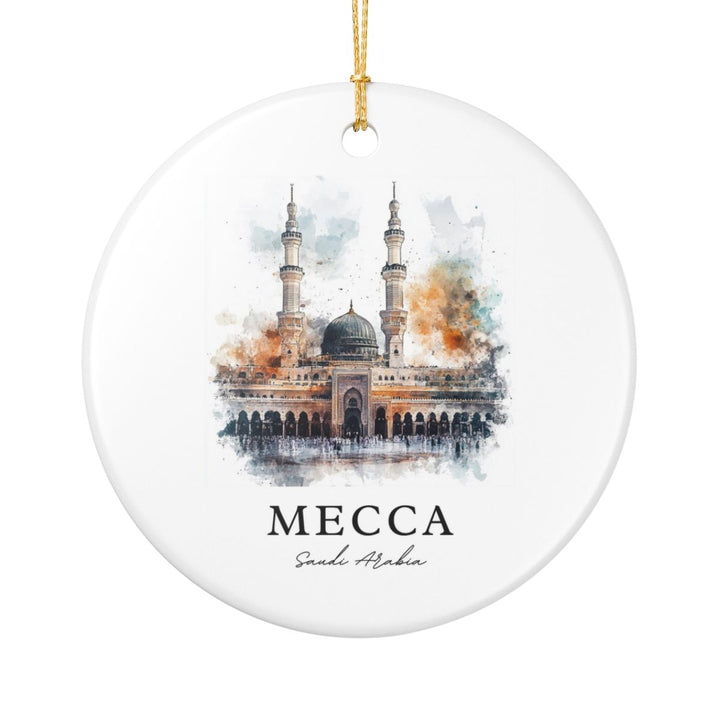 Mecca Saudi Arabia Ornament: Unique Mecca Souvenir, Mecca Saudi Arabia Xmas Decor, and Authentic Mecca Gift