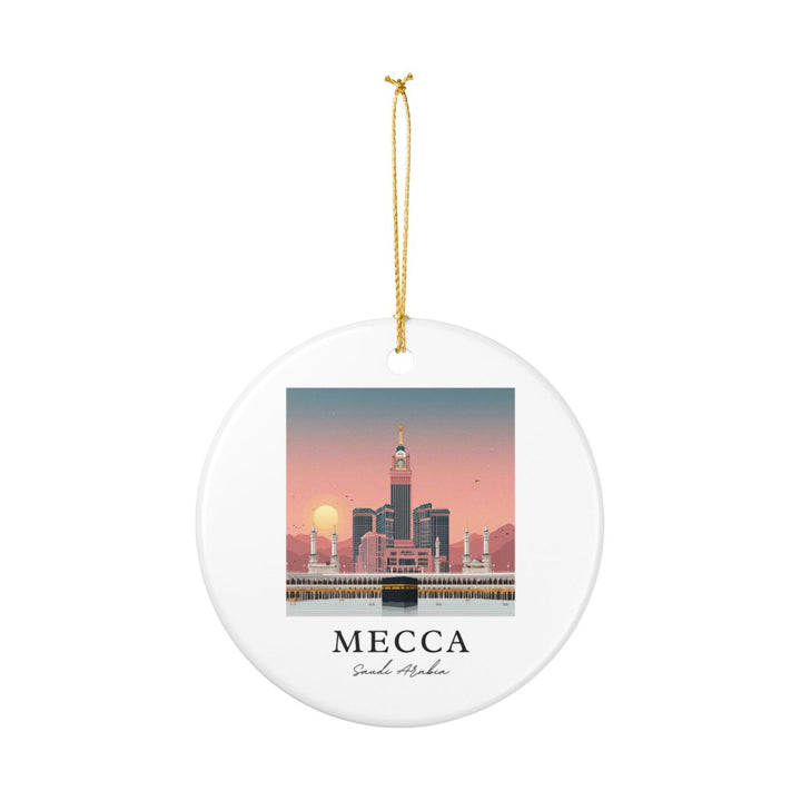 Mecca Saudi Arabia Ornament: Unique Mecca Souvenir, Mecca Saudi Arabia Xmas Decor, and Authentic Mecca Gift