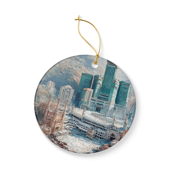 Mecca Saudi Arabia Ornament: Unique Mecca Souvenir, Mecca Saudi Arabia Xmas Decor, and Authentic Mecca Gift