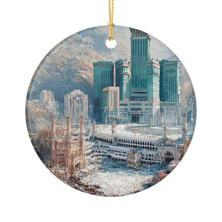 Mecca Saudi Arabia Ornament: Unique Mecca Souvenir, Mecca Saudi Arabia Xmas Decor, and Authentic Mecca Gift