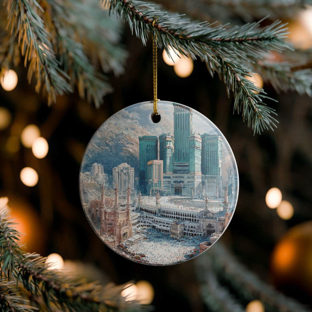 Mecca Saudi Arabia Ornament: Unique Mecca Souvenir, Mecca Saudi Arabia Xmas Decor, and Authentic Mecca Gift