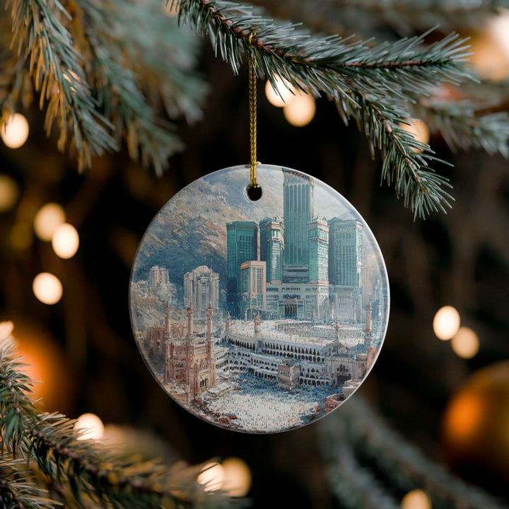 Mecca Saudi Arabia Ornament: Unique Mecca Souvenir, Mecca Saudi Arabia Xmas Decor, and Authentic Mecca Gift