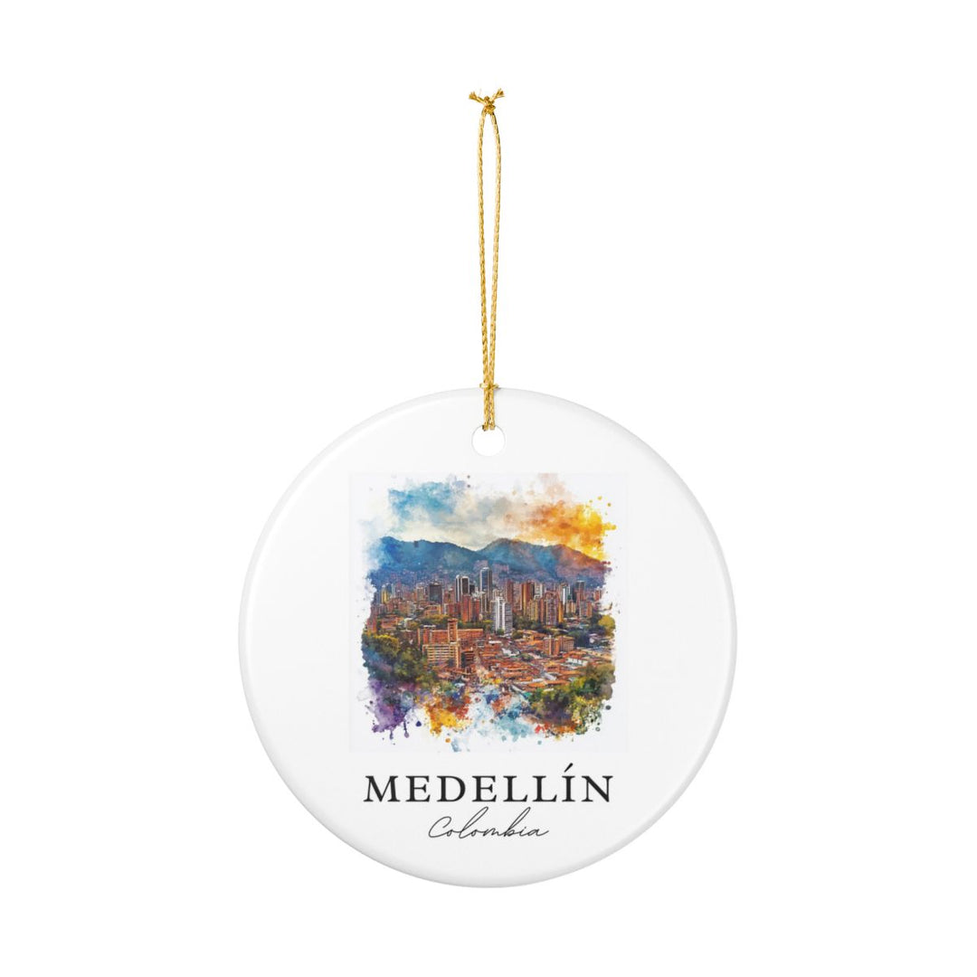 Medellin Colombia Ornament: Unique Medellin Souvenir, Medellin Colombia Xmas Decor, and Authentic Medellin Gift