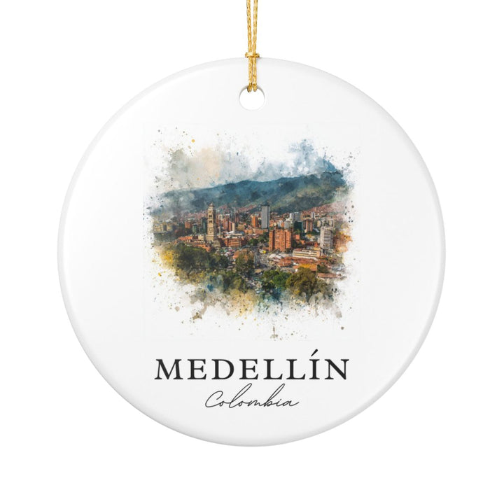 Medellin Colombia Ornament: Unique Medellin Souvenir, Medellin Colombia Xmas Decor, and Authentic Medellin Gift