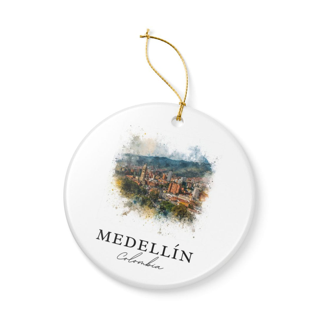 Medellin Colombia Ornament: Unique Medellin Souvenir, Medellin Colombia Xmas Decor, and Authentic Medellin Gift
