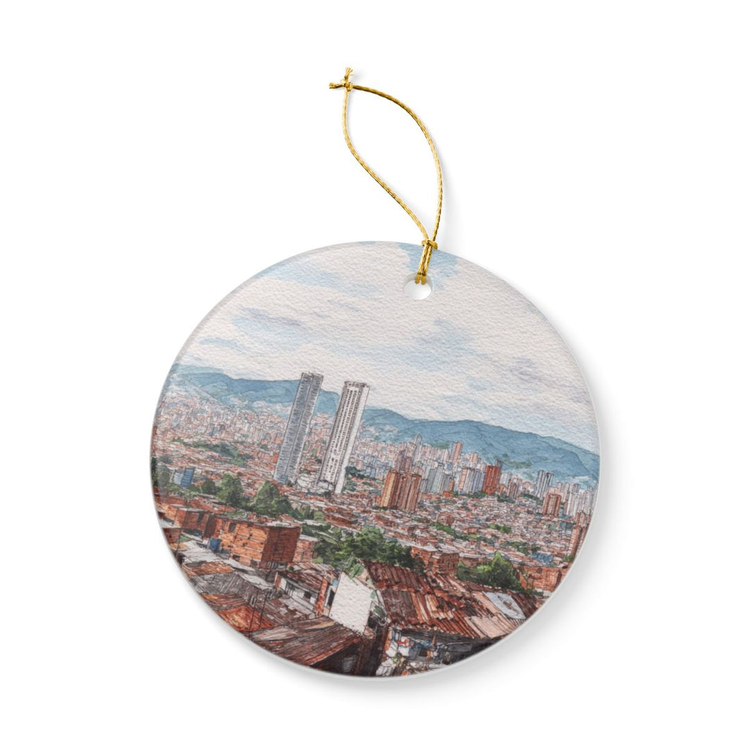 Medellin Colombia Ornament: Unique Medellin Souvenir, Medellin Colombia Xmas Decor, and Authentic Medellin Gift