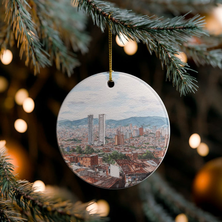 Medellin Colombia Ornament: Unique Medellin Souvenir, Medellin Colombia Xmas Decor, and Authentic Medellin Gift