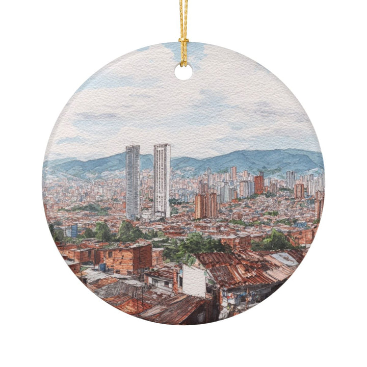 Medellin Colombia Ornament: Unique Medellin Souvenir, Medellin Colombia Xmas Decor, and Authentic Medellin Gift