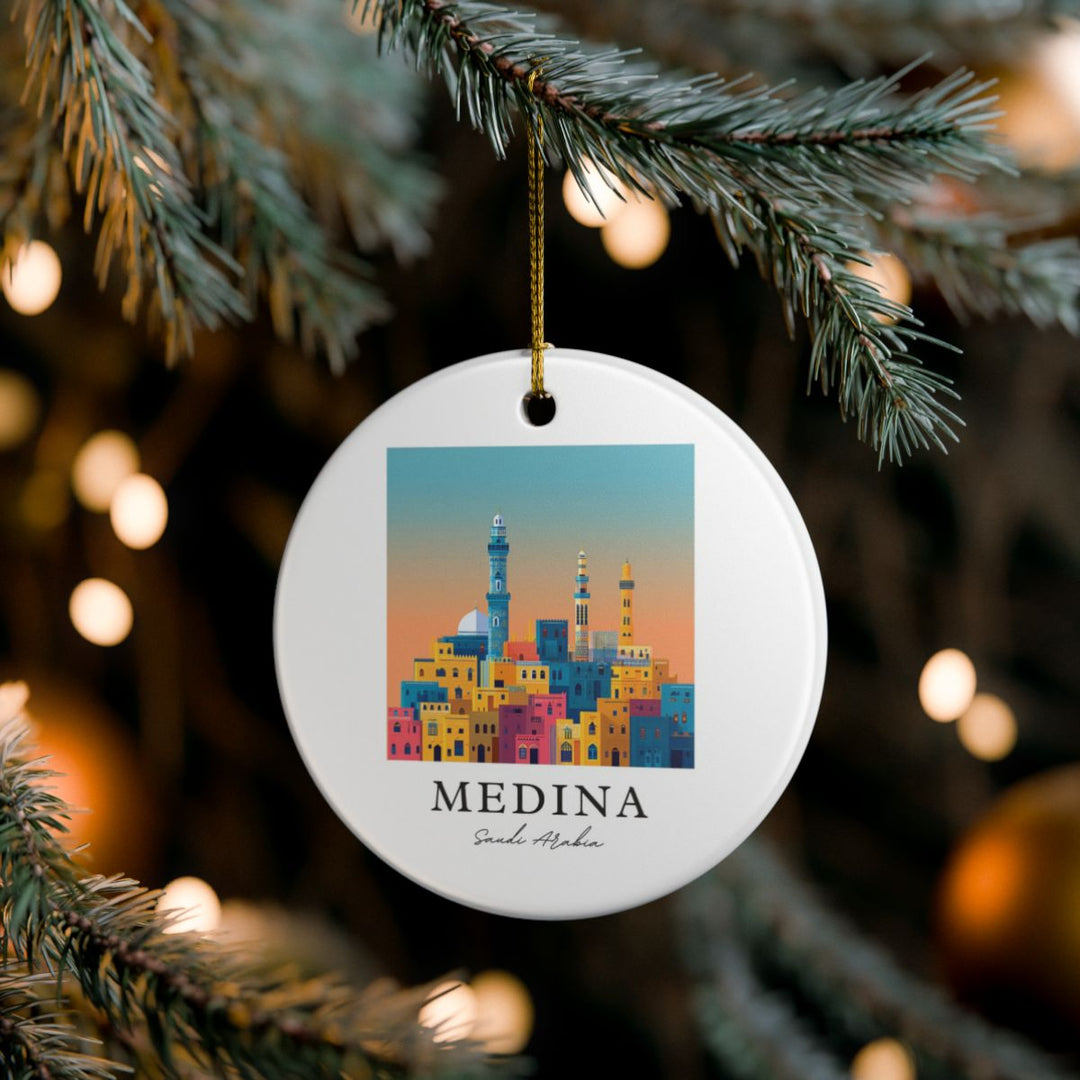 Medina Saudi Arabia Ornament: Unique Medina Souvenir, Medina Saudi Arabia Xmas Decor, and Authentic Medina Gift