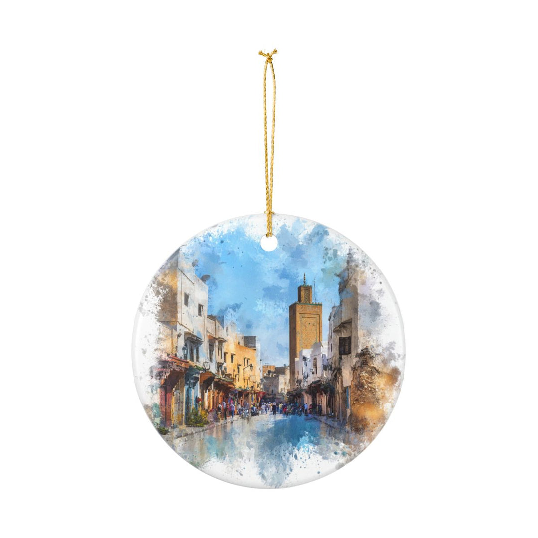 Meknes Morocco Ornament: Unique Meknes Souvenir, Meknes Morocco Xmas Decor, and Authentic Meknes Gift