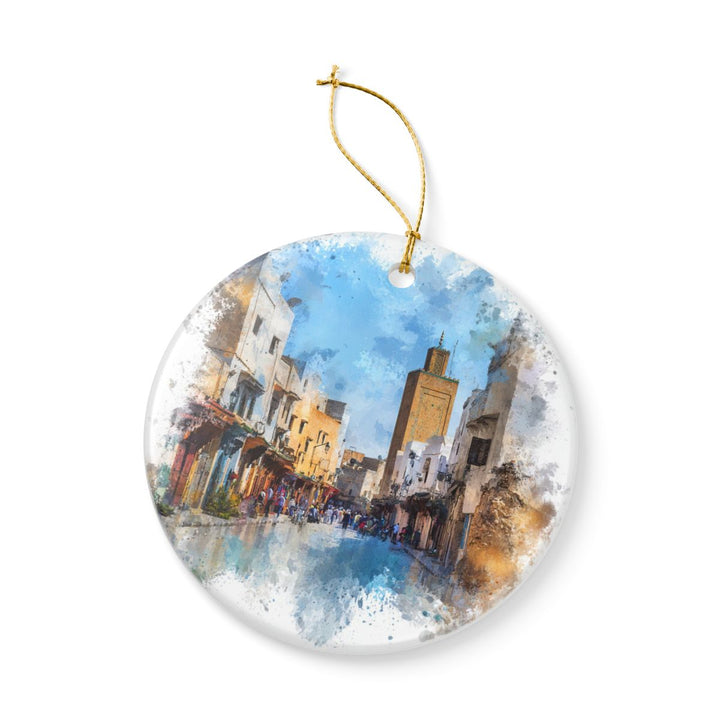 Meknes Morocco Ornament: Unique Meknes Souvenir, Meknes Morocco Xmas Decor, and Authentic Meknes Gift