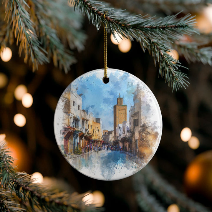Meknes Morocco Ornament: Unique Meknes Souvenir, Meknes Morocco Xmas Decor, and Authentic Meknes Gift