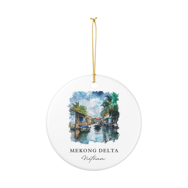Mekong Delta Vietnam Ornament: Unique Mekong Delta Souvenir, Mekong Delta Vietnam Xmas Decor, and Authentic Mekong Delta Gift