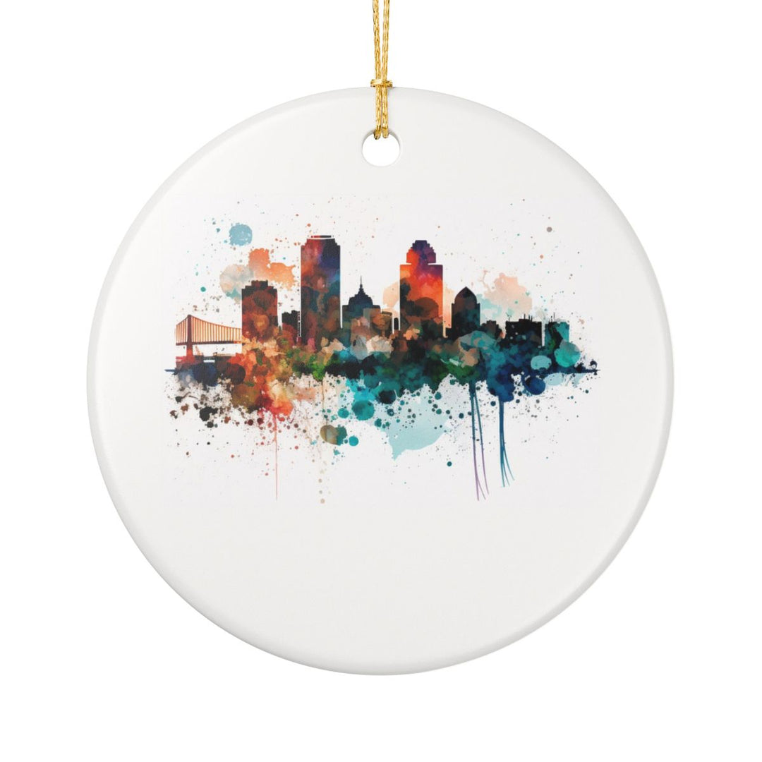 Memphis Tennessee Ornament: Unique Memphis Souvenir, Memphis Tennessee Xmas Decor, and Authentic Memphis Gift