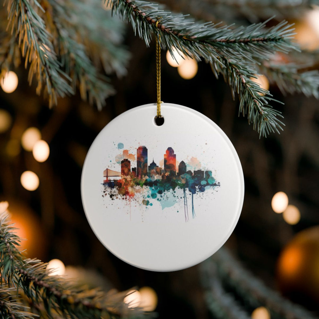 Memphis Tennessee Ornament: Unique Memphis Souvenir, Memphis Tennessee Xmas Decor, and Authentic Memphis Gift
