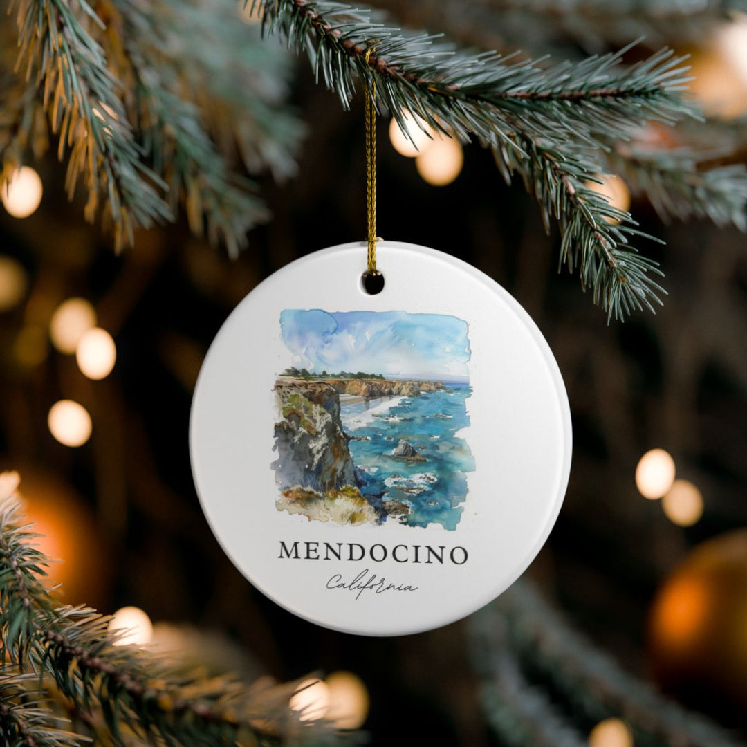 Mendocino California Ornament | Christmas Travel Souvenir Gift