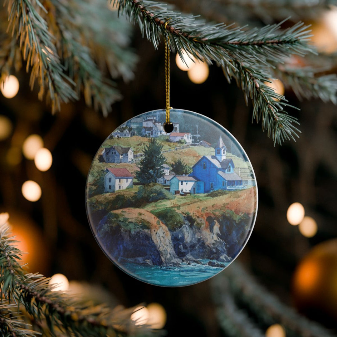 Mendocino California USA Ornament: Unique Mendocino Souvenir, Mendocino California Xmas Decor, and Authentic Mendocino Gift