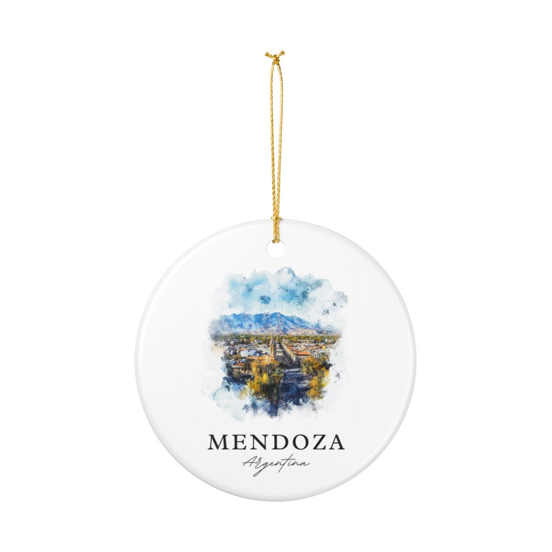 Mendoza Argentina Ornament: Unique Mendoza Souvenir, Mendoza Argentina Xmas Decor, and Authentic Mendoza Gift