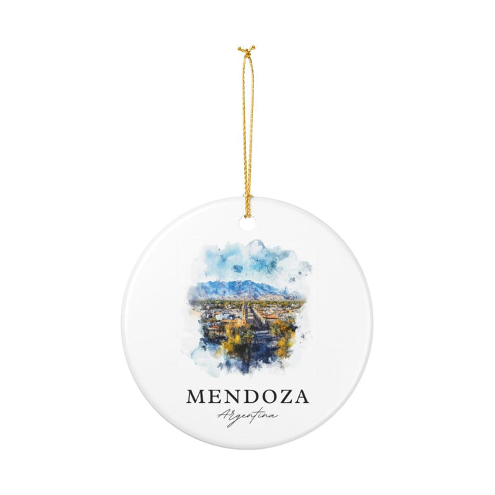 Mendoza Argentina Ornament: Unique Mendoza Souvenir, Mendoza Argentina Xmas Decor, and Authentic Mendoza Gift