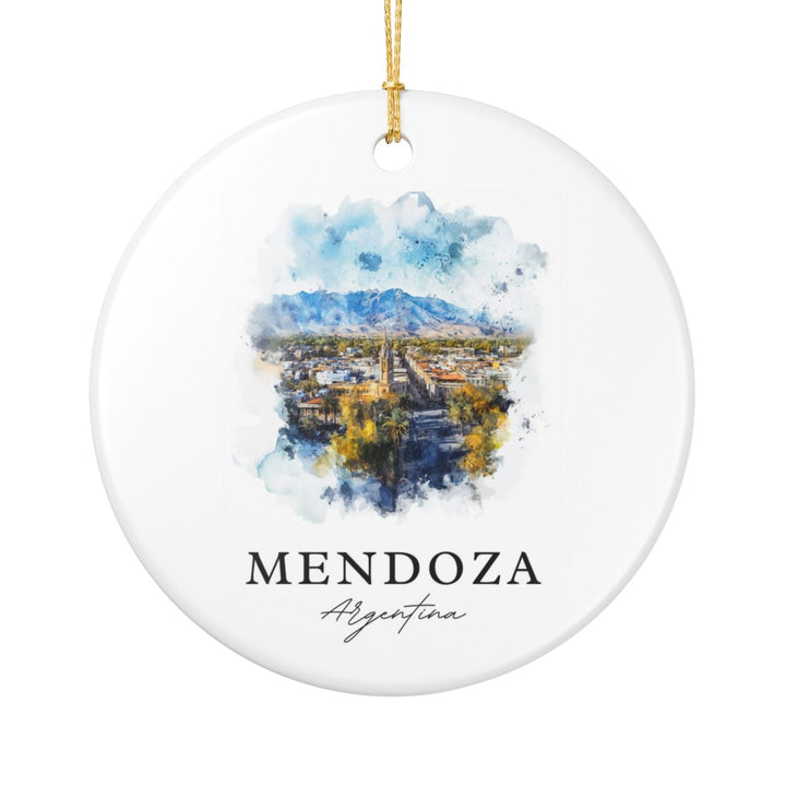 Mendoza Argentina Ornament: Unique Mendoza Souvenir, Mendoza Argentina Xmas Decor, and Authentic Mendoza Gift