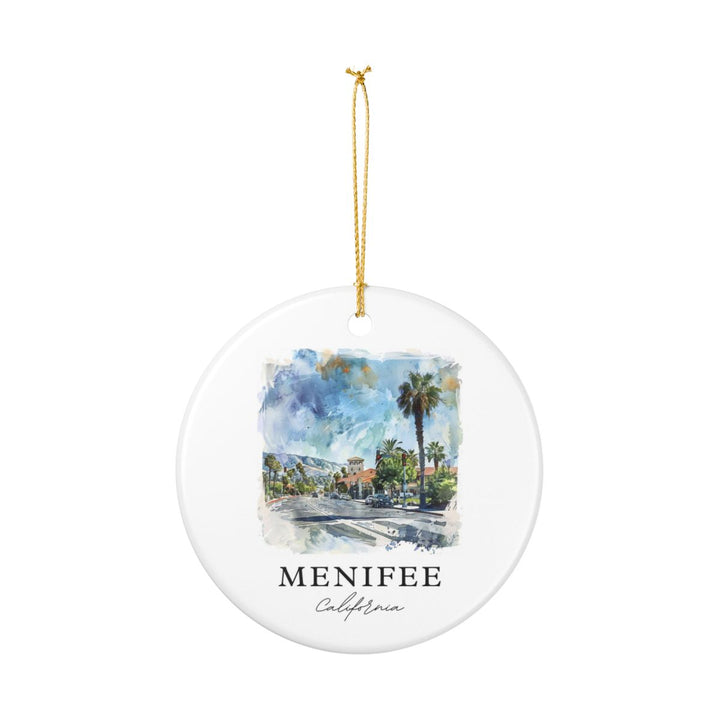 Menifee CA USA Ornament: Unique Menifee Souvenir, Menifee California Xmas Decor, and Authentic Menifee Gift