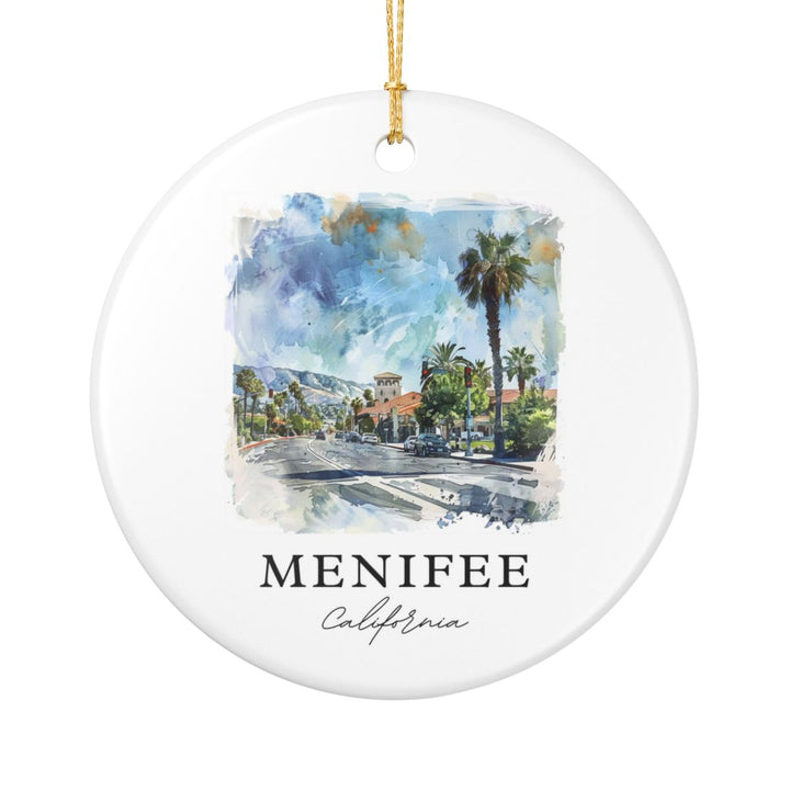 Menifee CA USA Ornament: Unique Menifee Souvenir, Menifee California Xmas Decor, and Authentic Menifee Gift