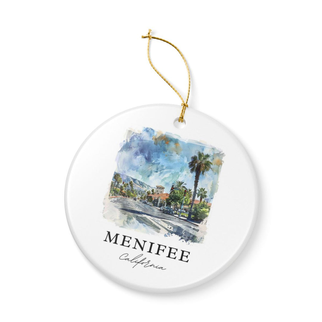 Menifee CA USA Ornament: Unique Menifee Souvenir, Menifee California Xmas Decor, and Authentic Menifee Gift