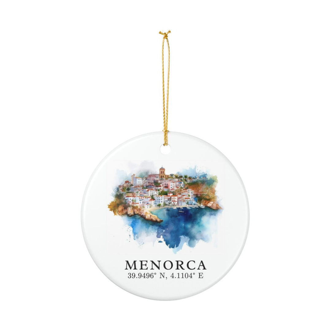 Menorca Spain Ornament: Unique Menorca Souvenir, Menorca Spain Xmas Decor, and Authentic Menorca Gift