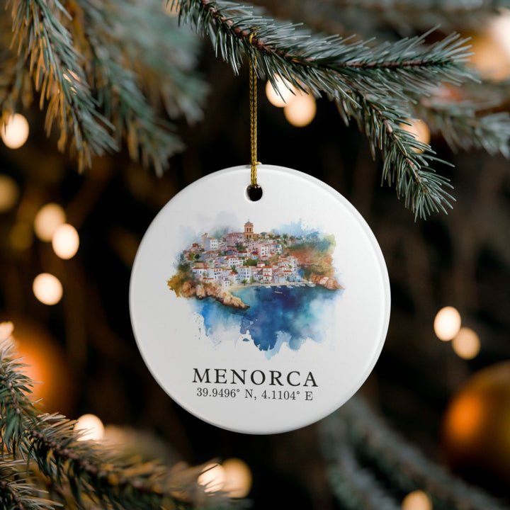 Menorca Spain Ornament: Unique Menorca Souvenir, Menorca Spain Xmas Decor, and Authentic Menorca Gift