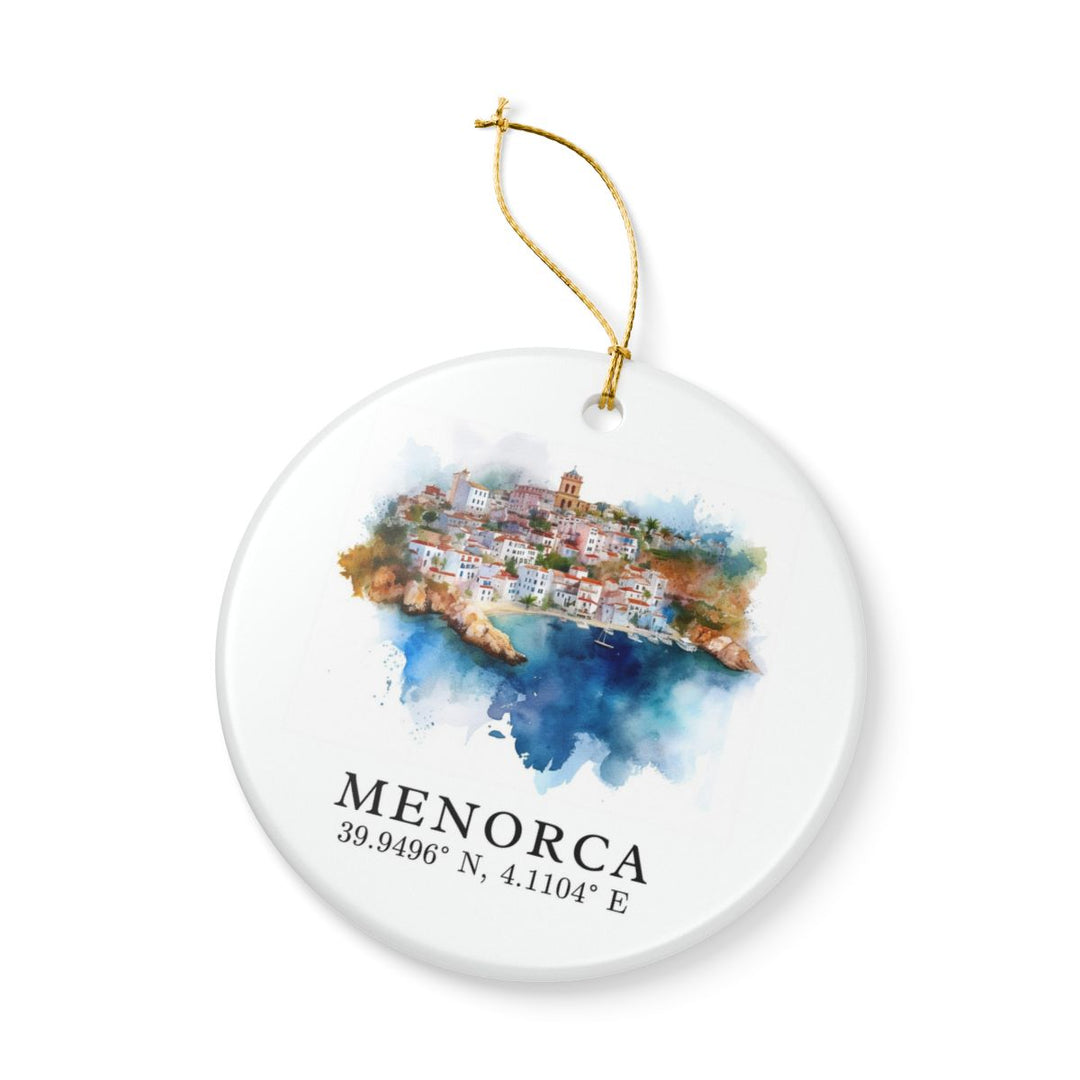 Menorca Spain Ornament: Unique Menorca Souvenir, Menorca Spain Xmas Decor, and Authentic Menorca Gift