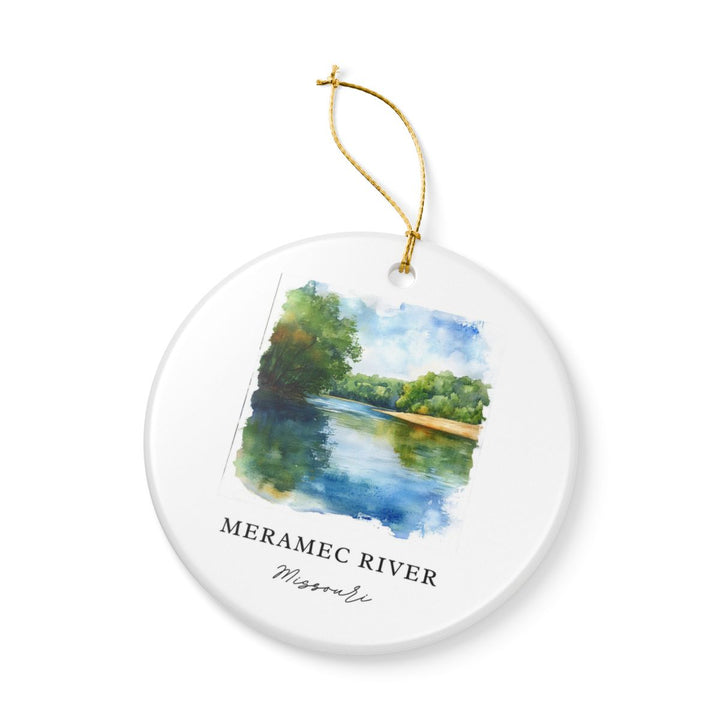 Meramec River Missouri USA Ornament: Unique Meramec River Souvenir, Meramec River Missouri Xmas Decor, and Authentic Meramec River Gift