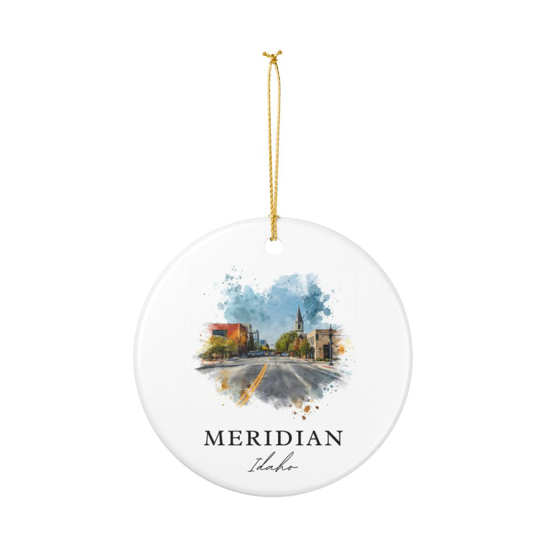 Meridian Idaho Ornament: Unique Meridian Souvenir, Meridian Idaho Xmas Decor, and Authentic Meridian Gift
