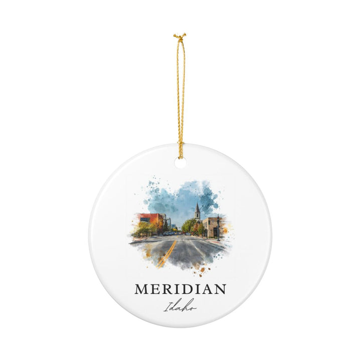 Meridian Idaho Ornament: Unique Meridian Souvenir, Meridian Idaho Xmas Decor, and Authentic Meridian Gift