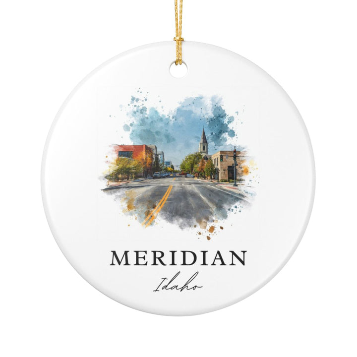 Meridian Idaho Ornament: Unique Meridian Souvenir, Meridian Idaho Xmas Decor, and Authentic Meridian Gift