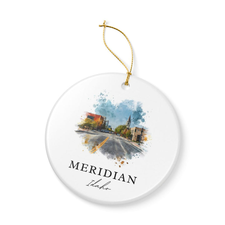Meridian Idaho Ornament: Unique Meridian Souvenir, Meridian Idaho Xmas Decor, and Authentic Meridian Gift