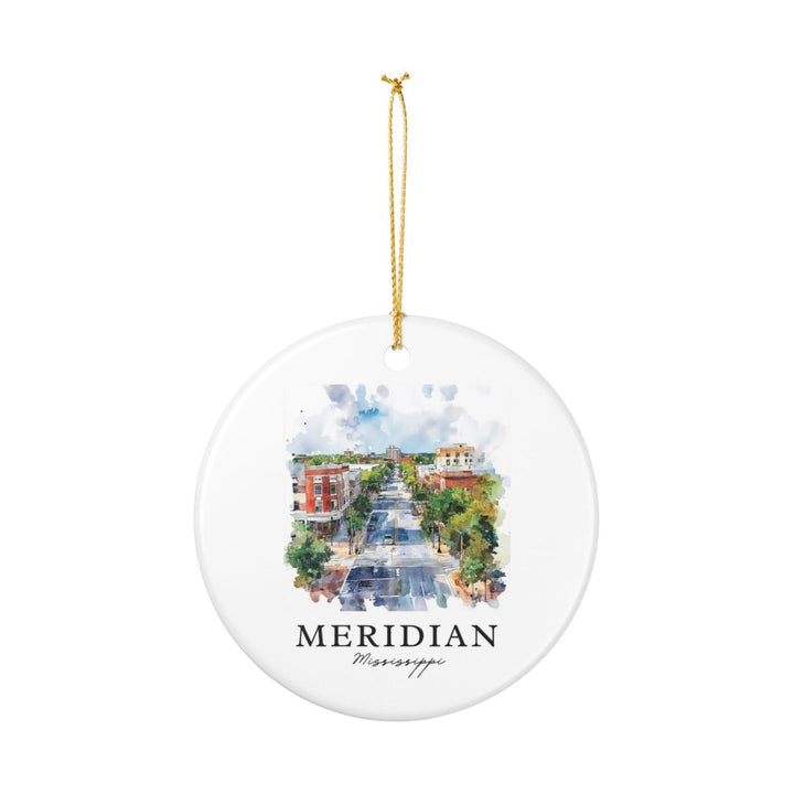 Meridian Mississippi USA Ornament: Unique Meridian Souvenir, Meridian Mississippi Xmas Decor, and Authentic Meridian Gift