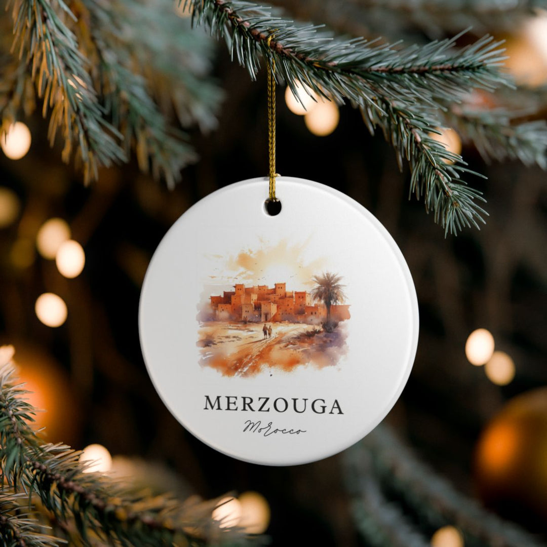 Merzouga Morocco Ornament: Unique Merzouga Souvenir, Merzouga Morocco Xmas Decor, and Authentic Merzouga Gift
