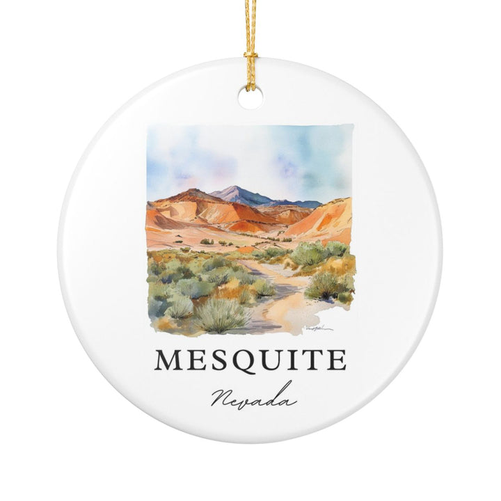 Mesquite Nevada Ornament: Unique Mesquite Souvenir, Mesquite Nevada Xmas Decor, and Authentic Mesquite Gift